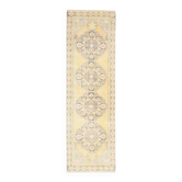 Tapis coureur vintage turc en laine et coton noué à la main des années 1970, 84x283.