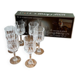 Cristal d’Arques Longchamp – Set de 6 verres à pied n 5 – Vintage 24% PbO