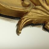 Italian Crested Mirror Rococo Style Gold-Colored Resin 84cm