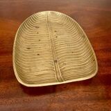Vintage solid brass leaf pocket 20cm