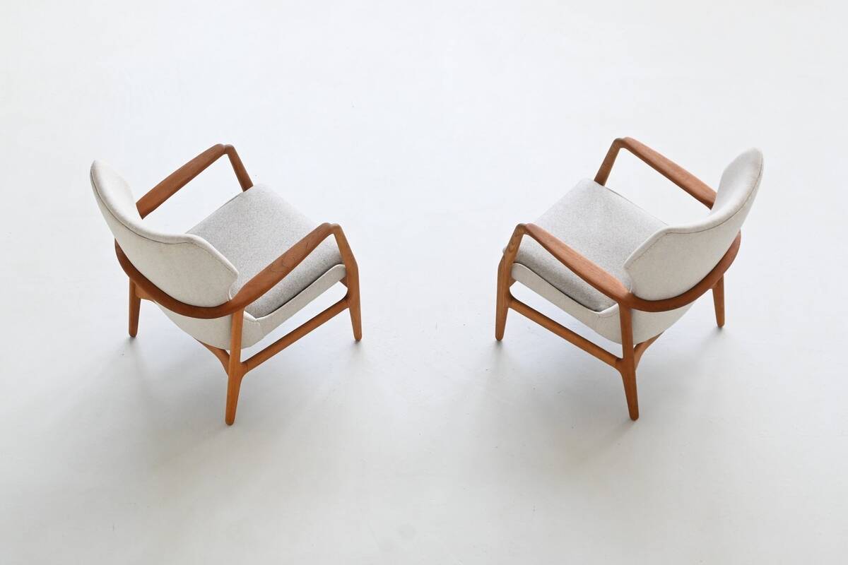 A. Madsen and H. Schubell Karen lounge chairs Bovenkamp Netherlands 1960