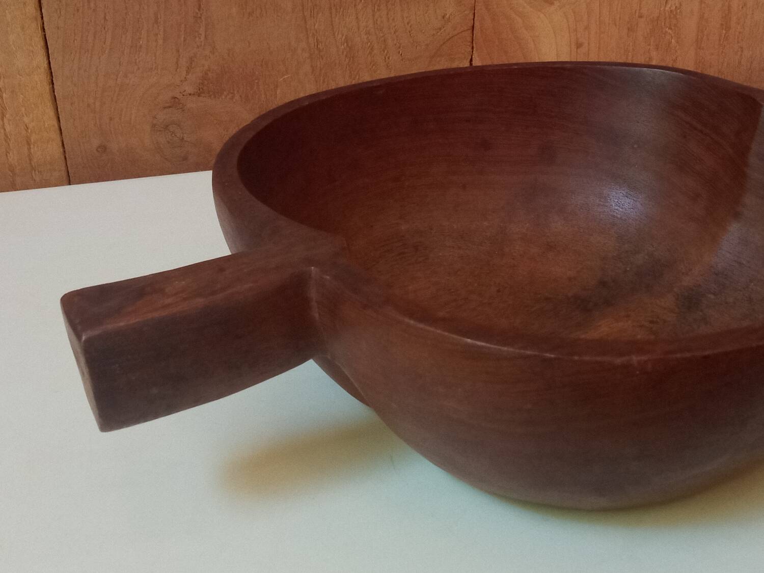 Teak apple bowl