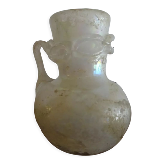 Vase a anse miniature Scavo Seguso Vetri d'Arte verre irisé Murano 1950