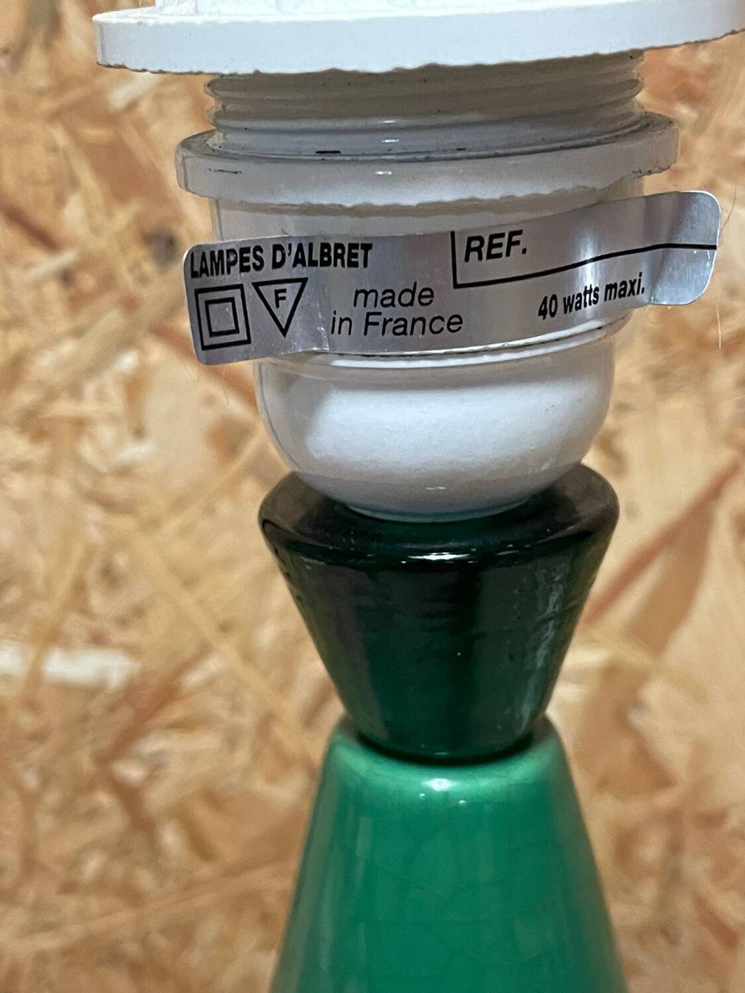 Pieds de lampe d’Albret céramique craquelé vintage