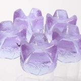 Set of 5 Vintage Lilac Tumblers / LACS Kristallglas / Italy / 1970s