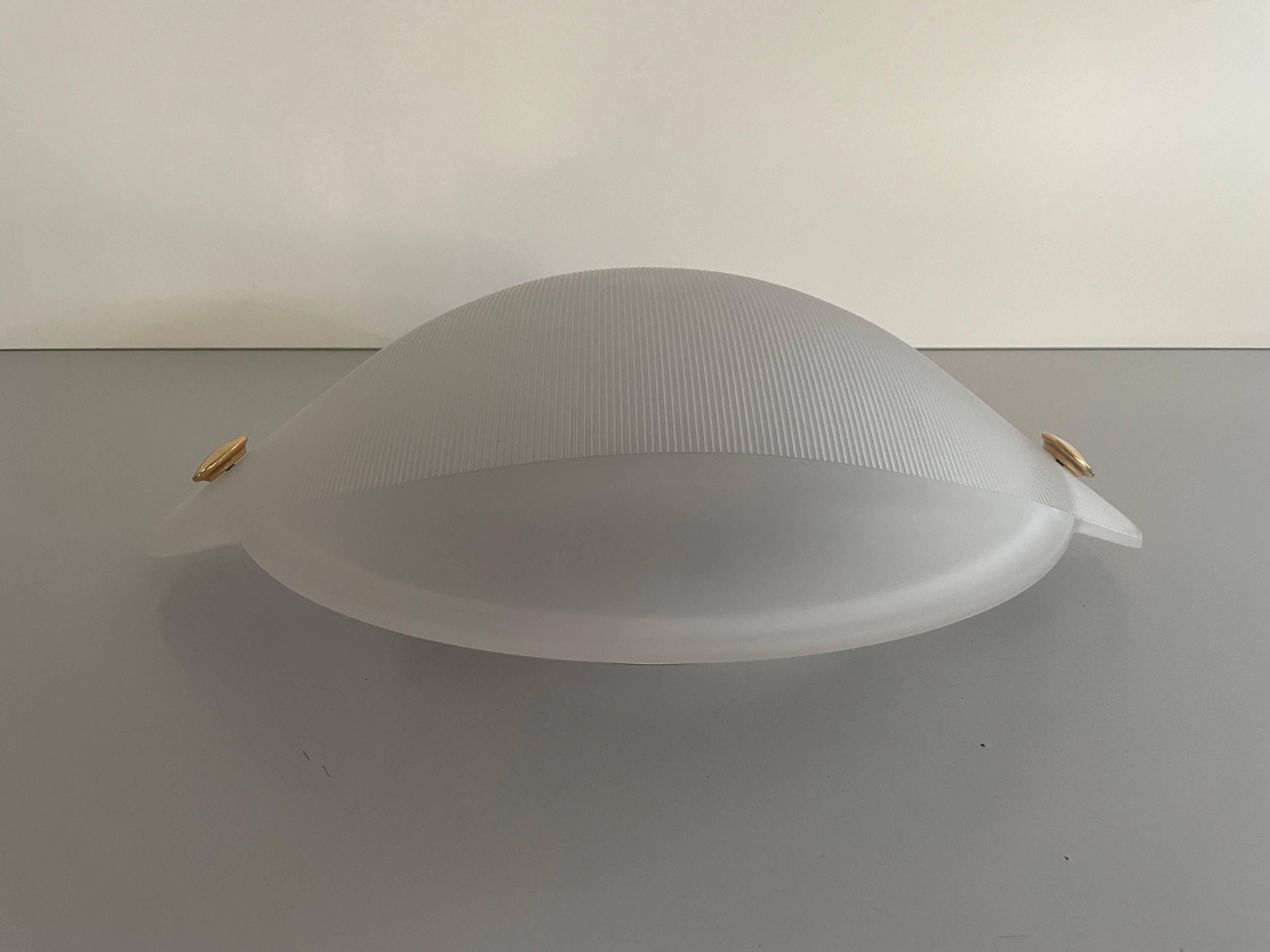 Glass ceiling light in the shape of a turtle shell, 1970s, Germany