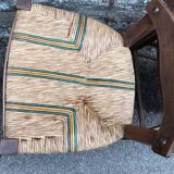 Set of 6 straw bistro chairs