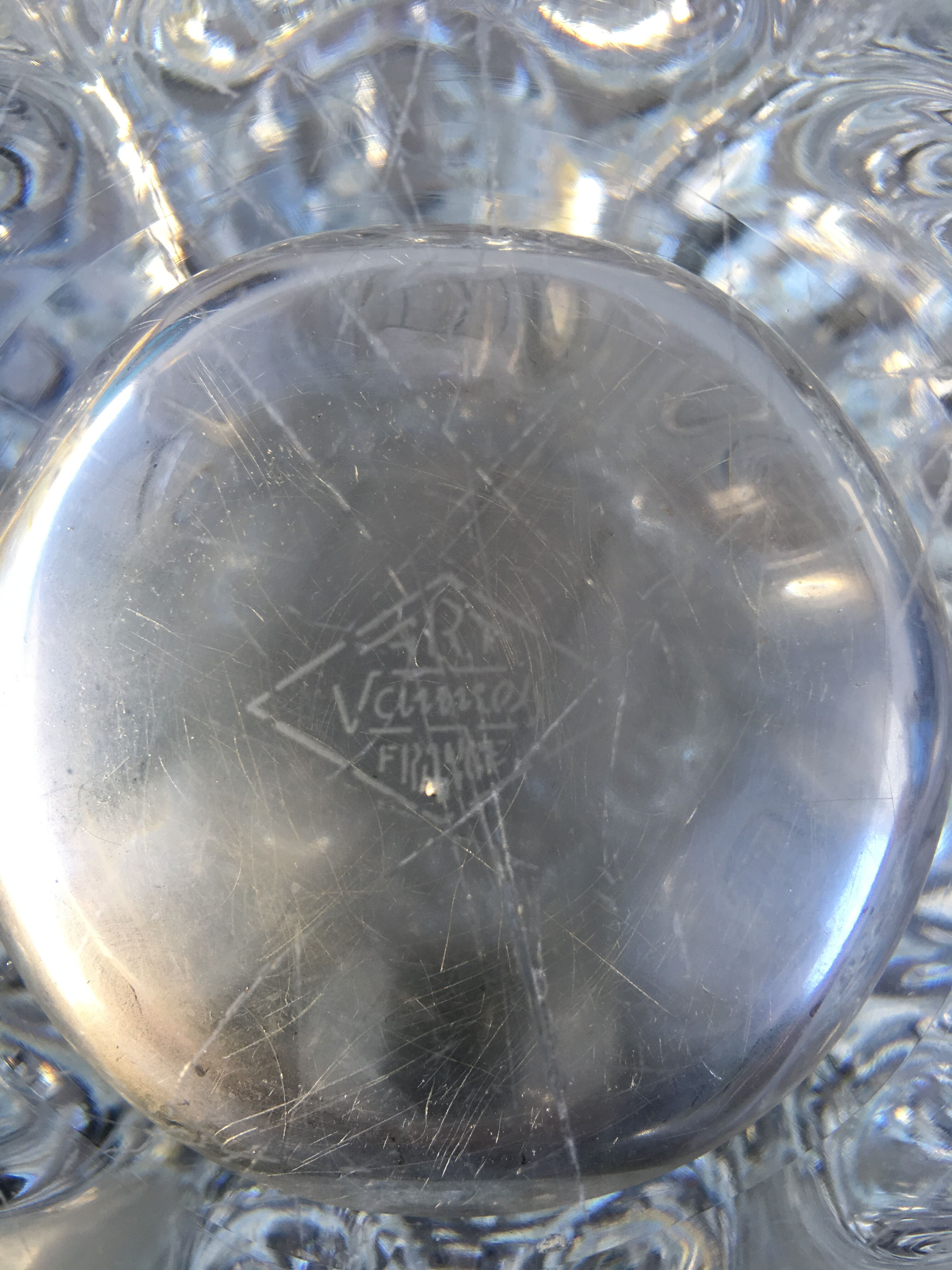 Large vase cascade crystal valves 1950/60 h