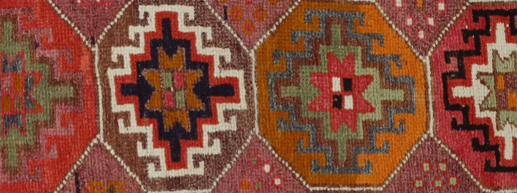 Herki vintage wool hallway rug, 310 x 83 cm