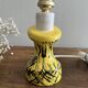 Vintage yellow and black ceramic lamp