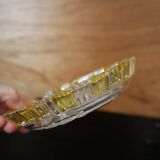 5 Walther Glas Bohemian crystal bowls with yellow and flower pattern