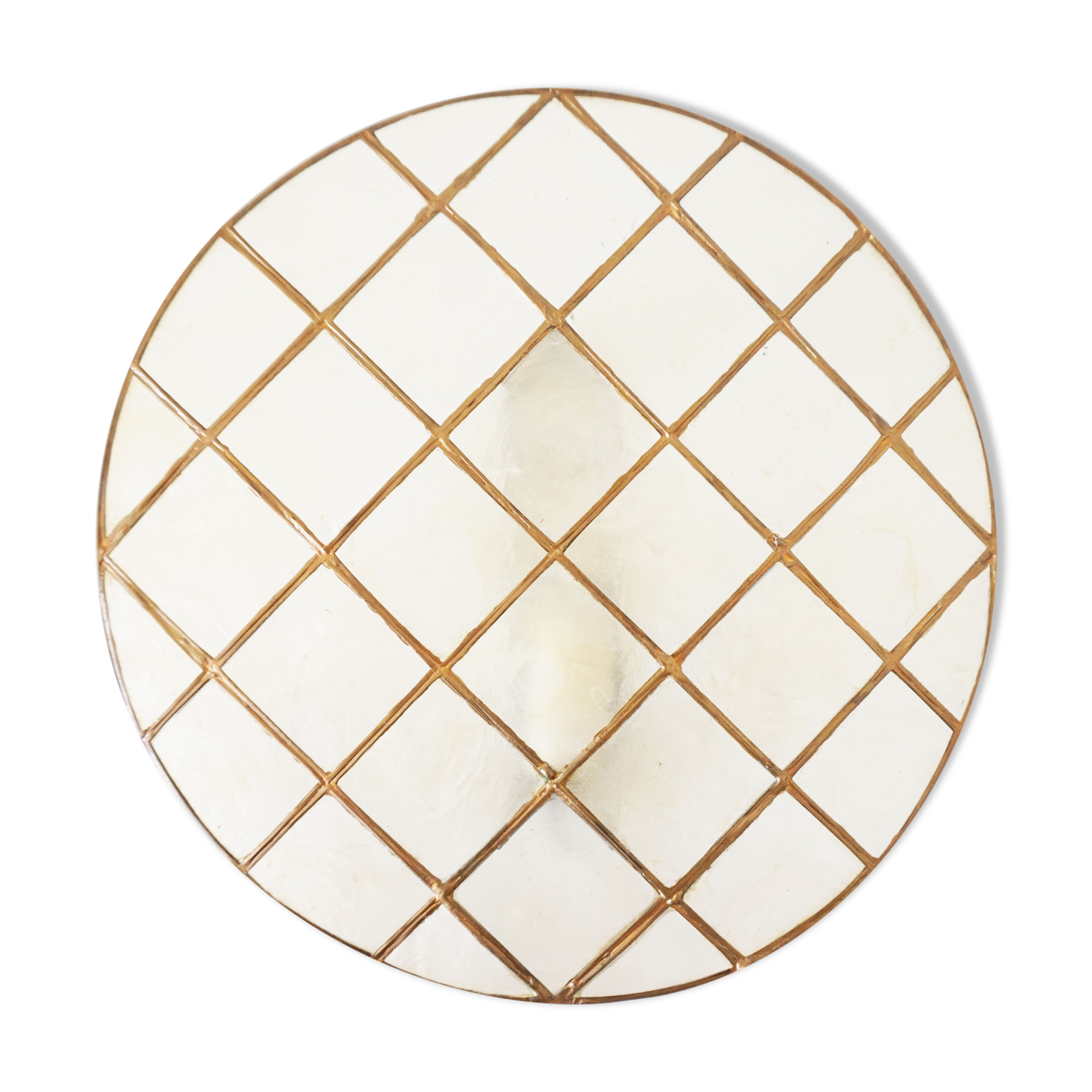 Applique ronde en nacre vintage