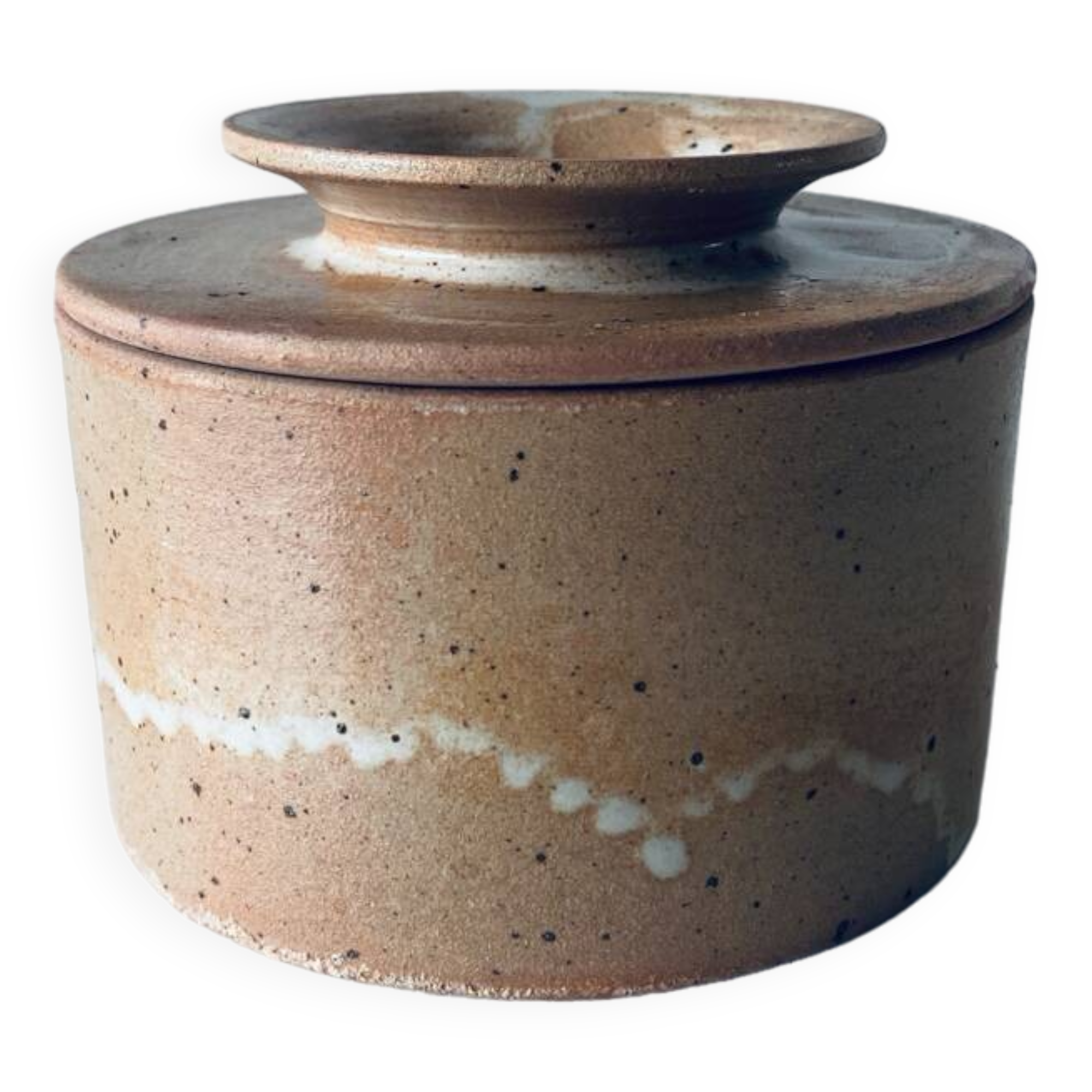 Water butter dish or Breton stoneware butter dish