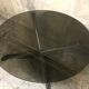 Vintage  glass and chrome round dining table 1970