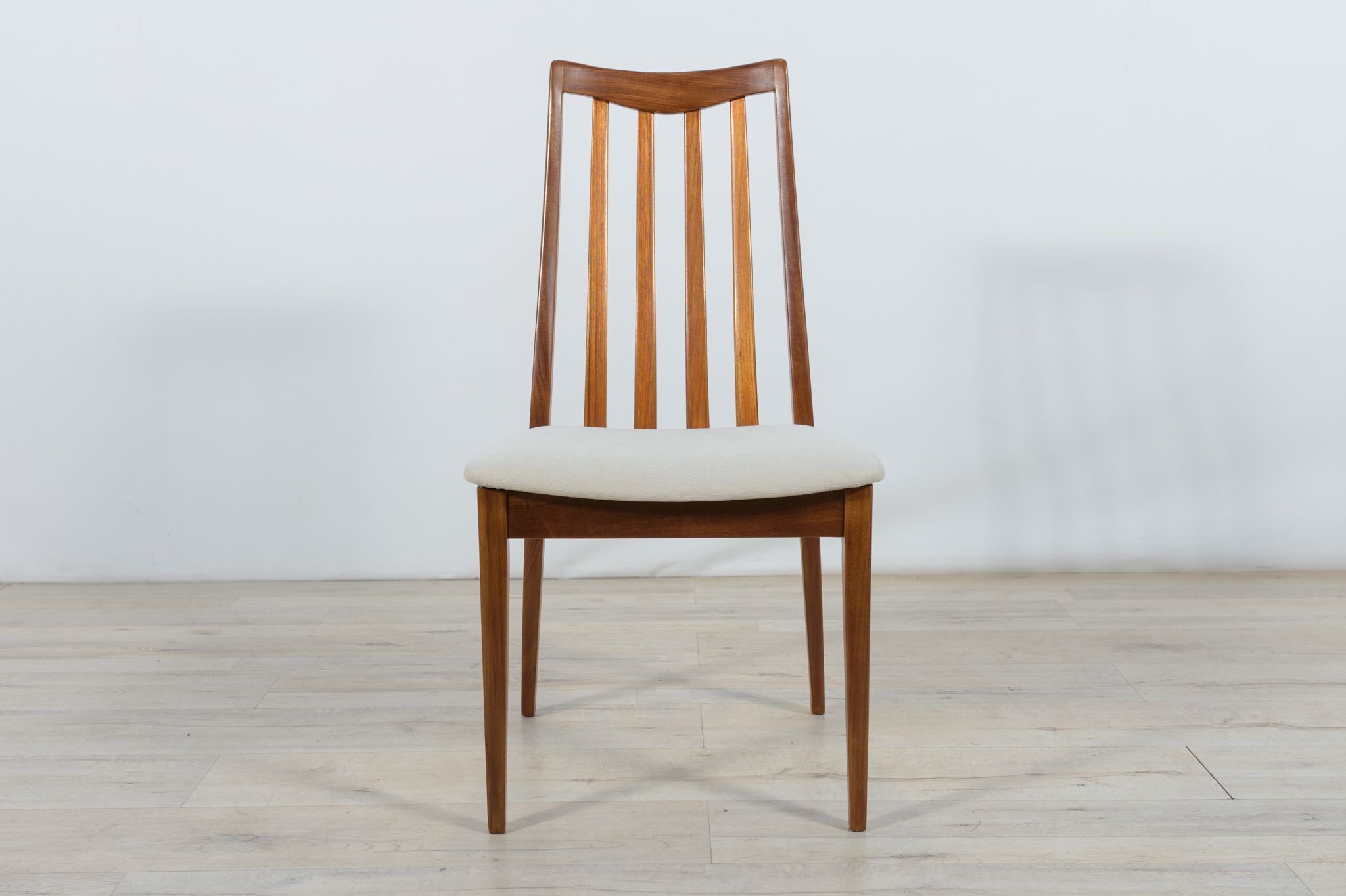 Mid-Century Teak and Fabric Dining Chairs by Leslie Dandy for G-Plan, 1960s, Set of 8
