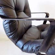Black leather office chair 2328 by Bruce Hannah & Andrew Morrison