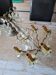 Large Louis XV style chandelier with crystal tassels on a bronze mount with 6 lights