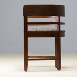 Central European armchair from the early 20th century with an inlaid backrest.