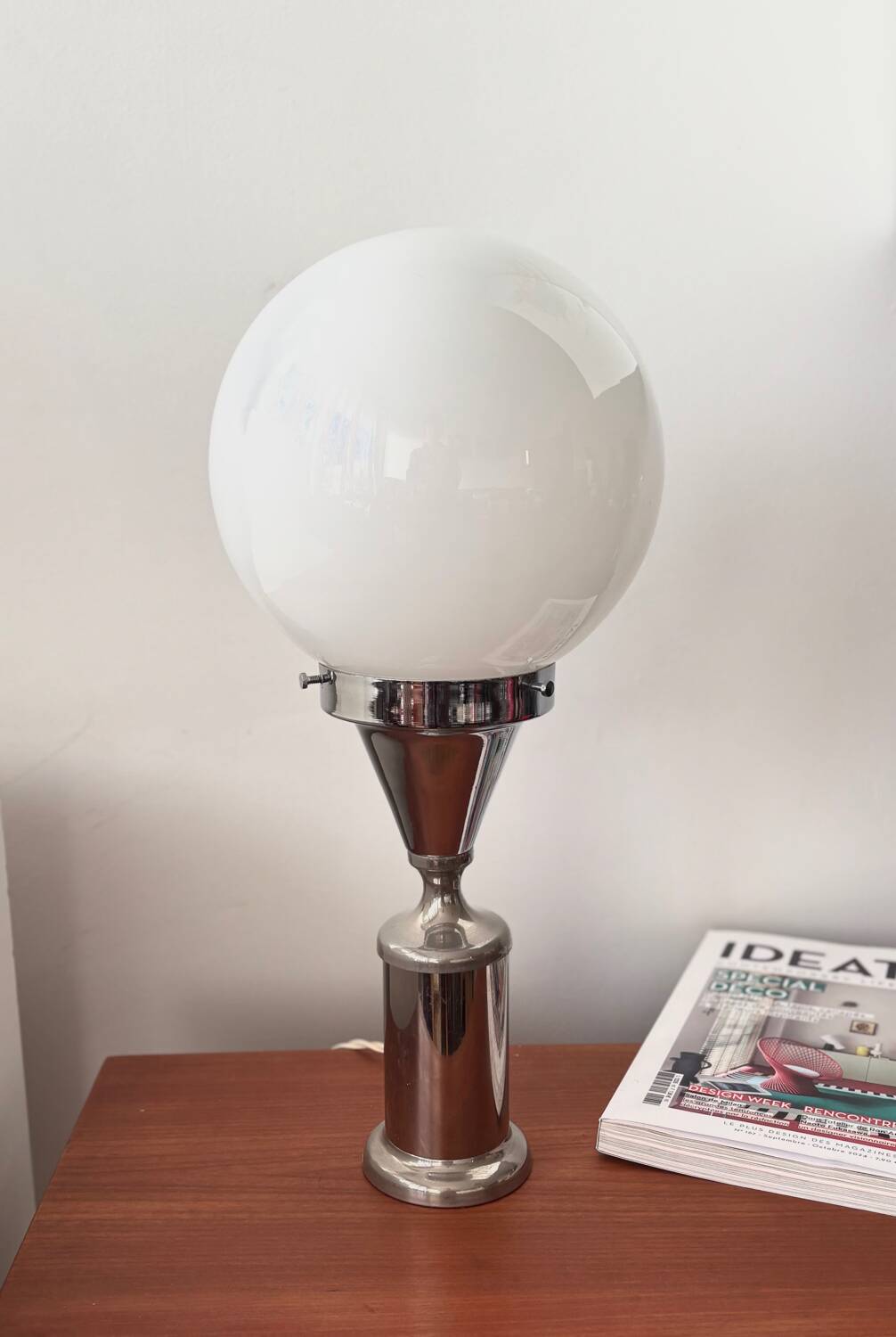 Chrome Space Age lamp