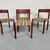 4 Scandinavian teak chairs, Denmark 60s