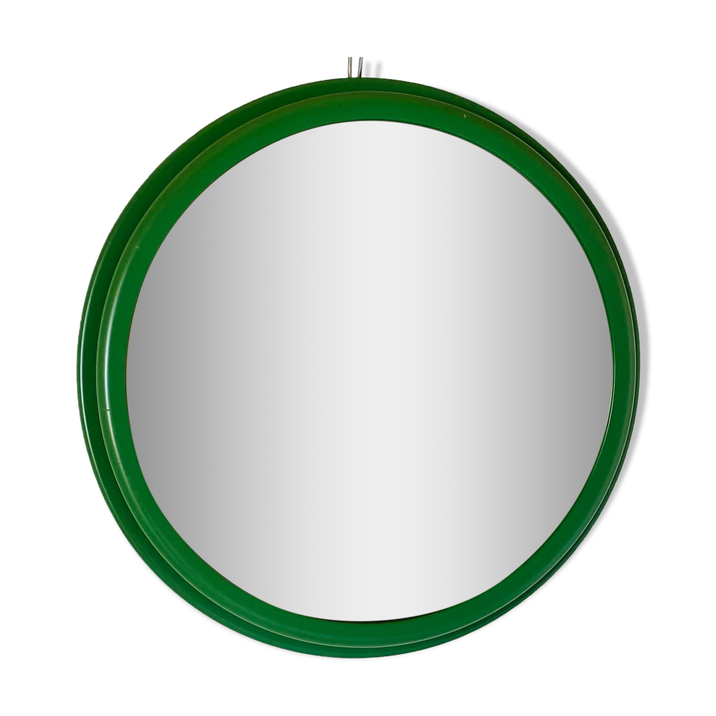 1960s vintage green wall mirror
