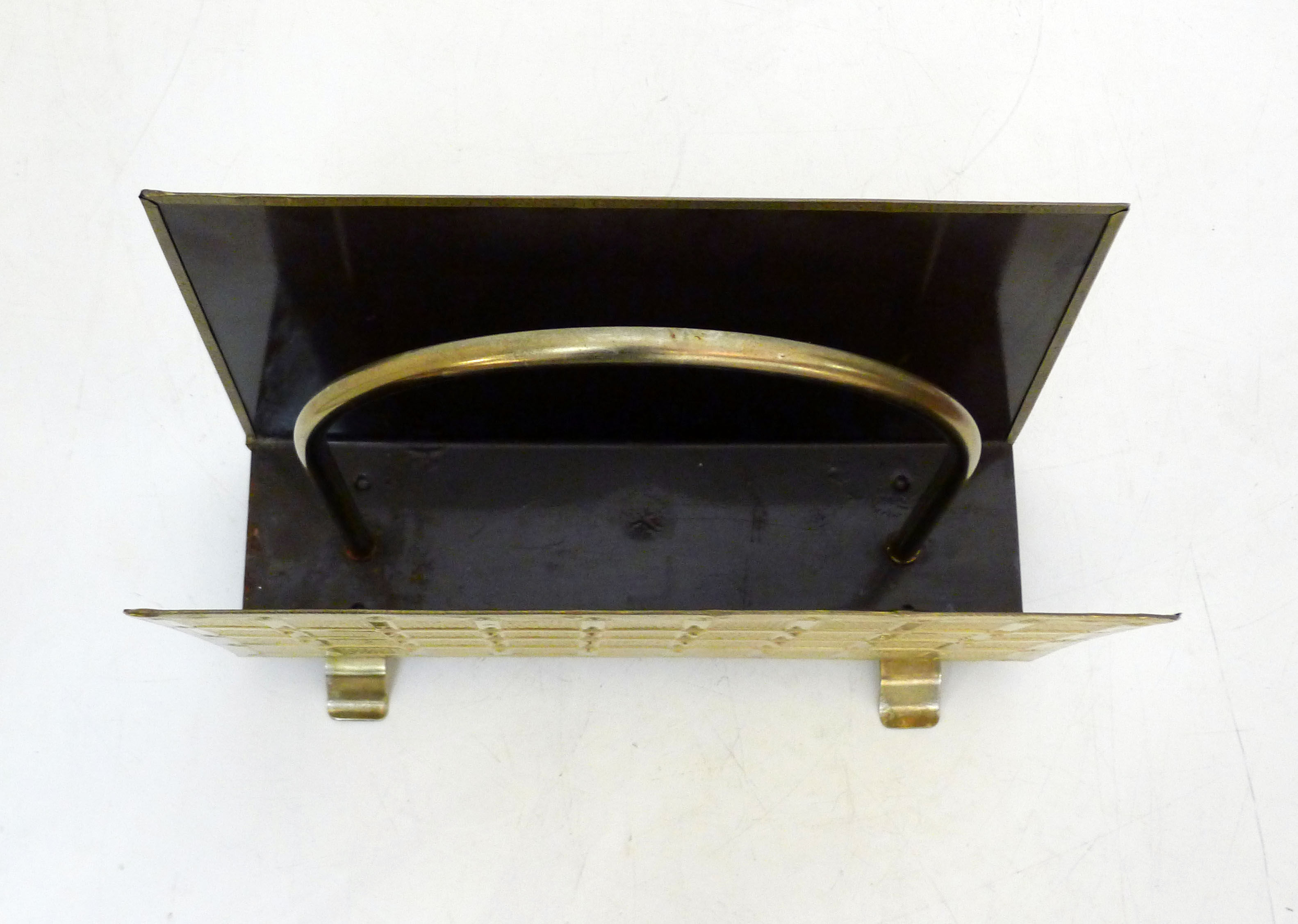 1960's brass magazine rack