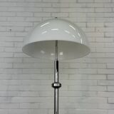 Lampadaire vintage avec abat-jour champignon blanc
