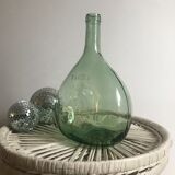 Glass bottle lady jeanne green flat 2 liters