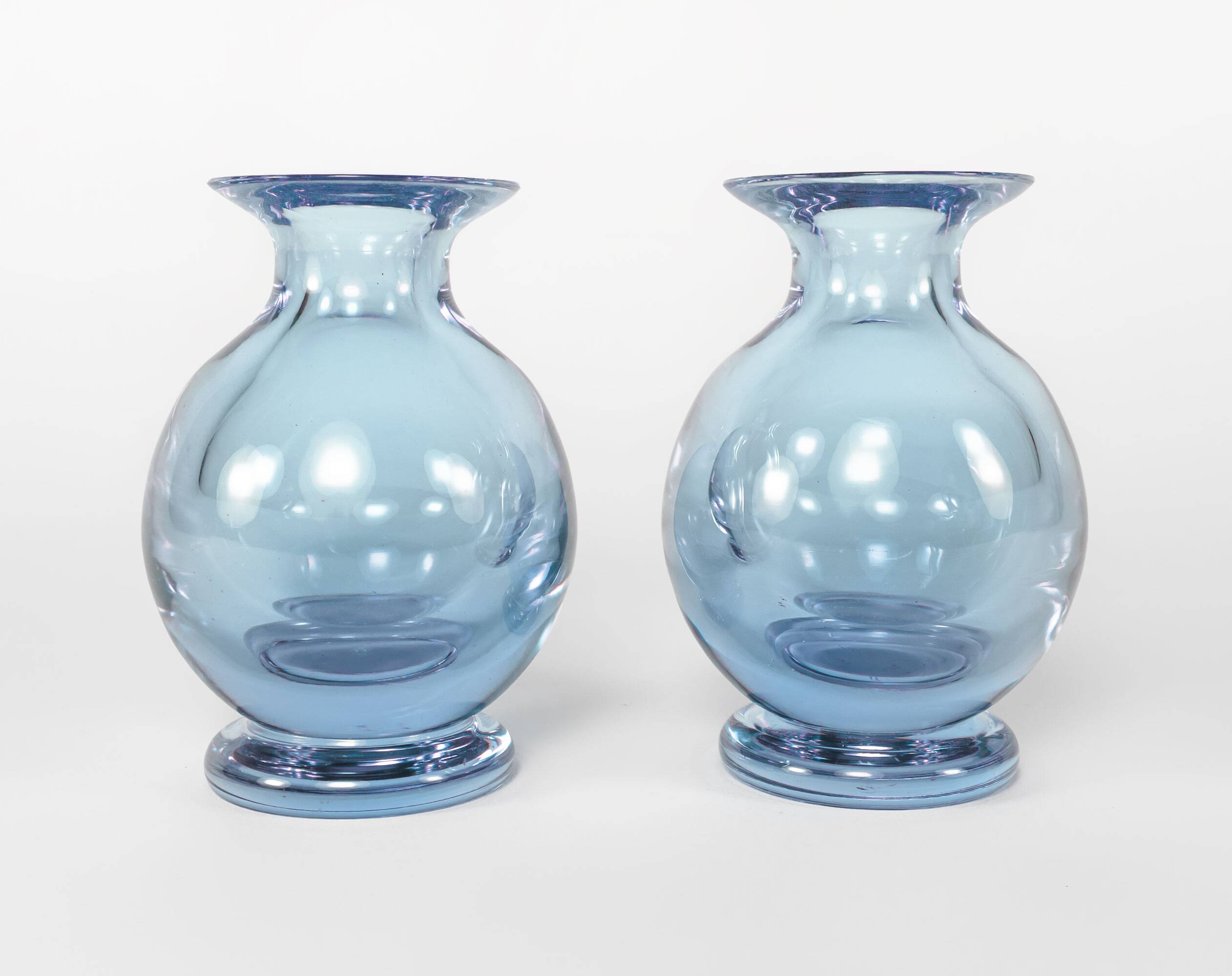 Paire de vases vintage Seguso Vetri d'Arte en verre de Murano néodyme des années 1970
