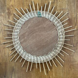 Rattan sun mirror