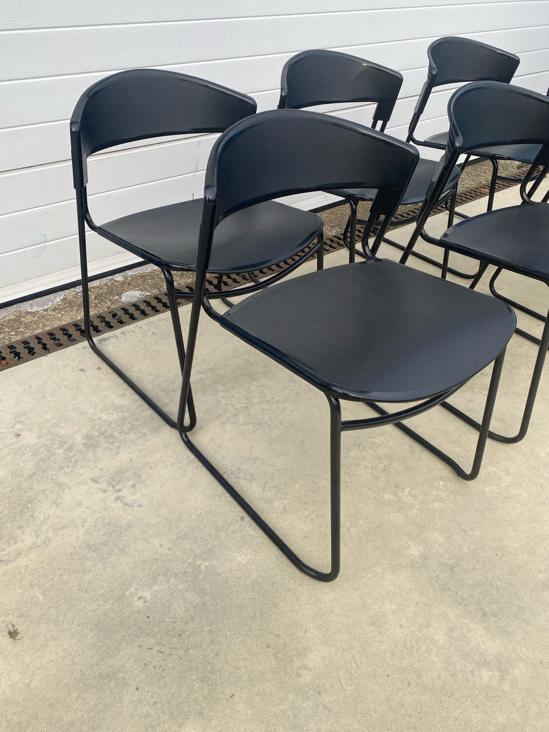 Set of 6 Airborn design chairs.