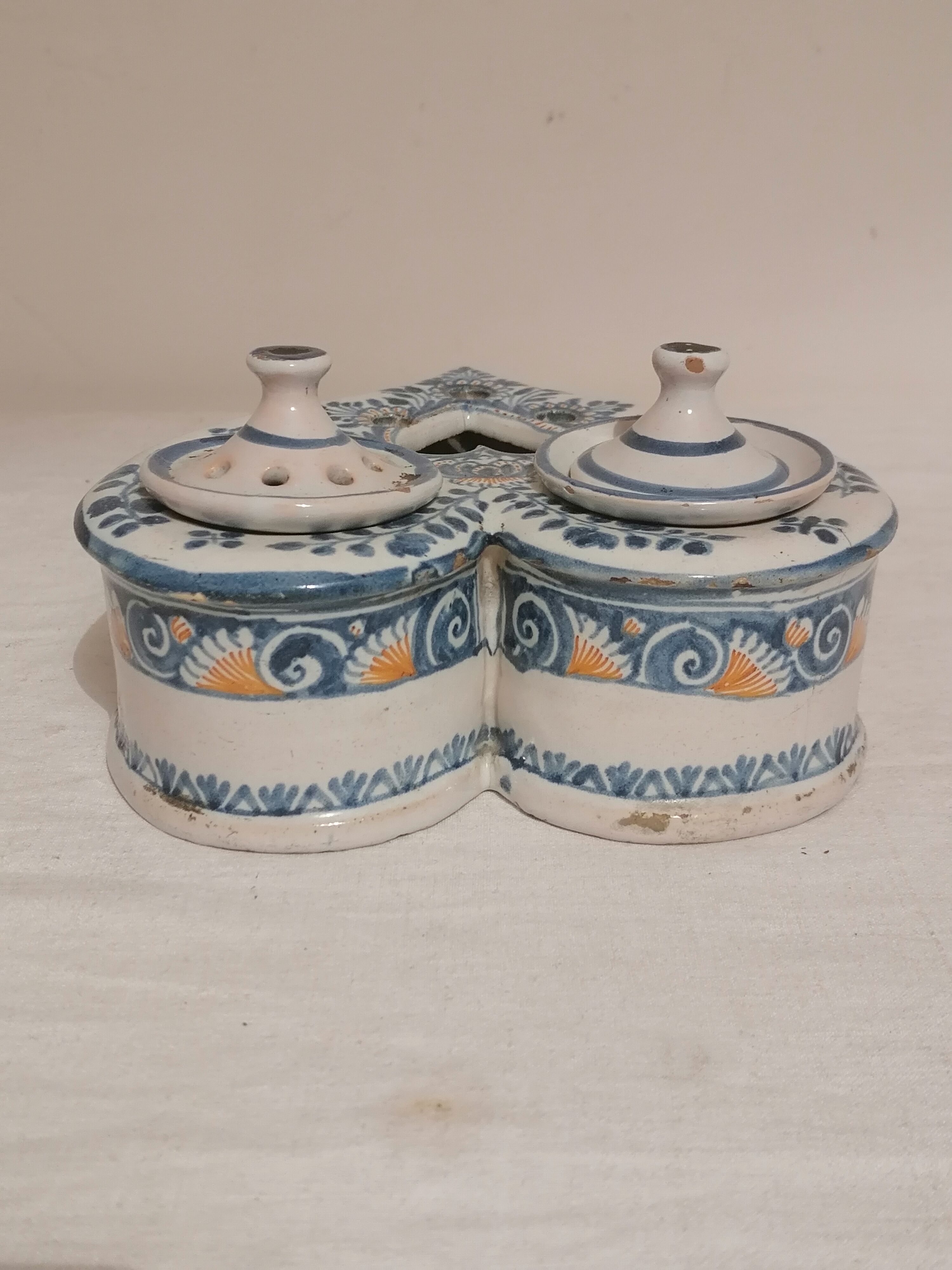 Old ceramic inkwell from Vallauris.