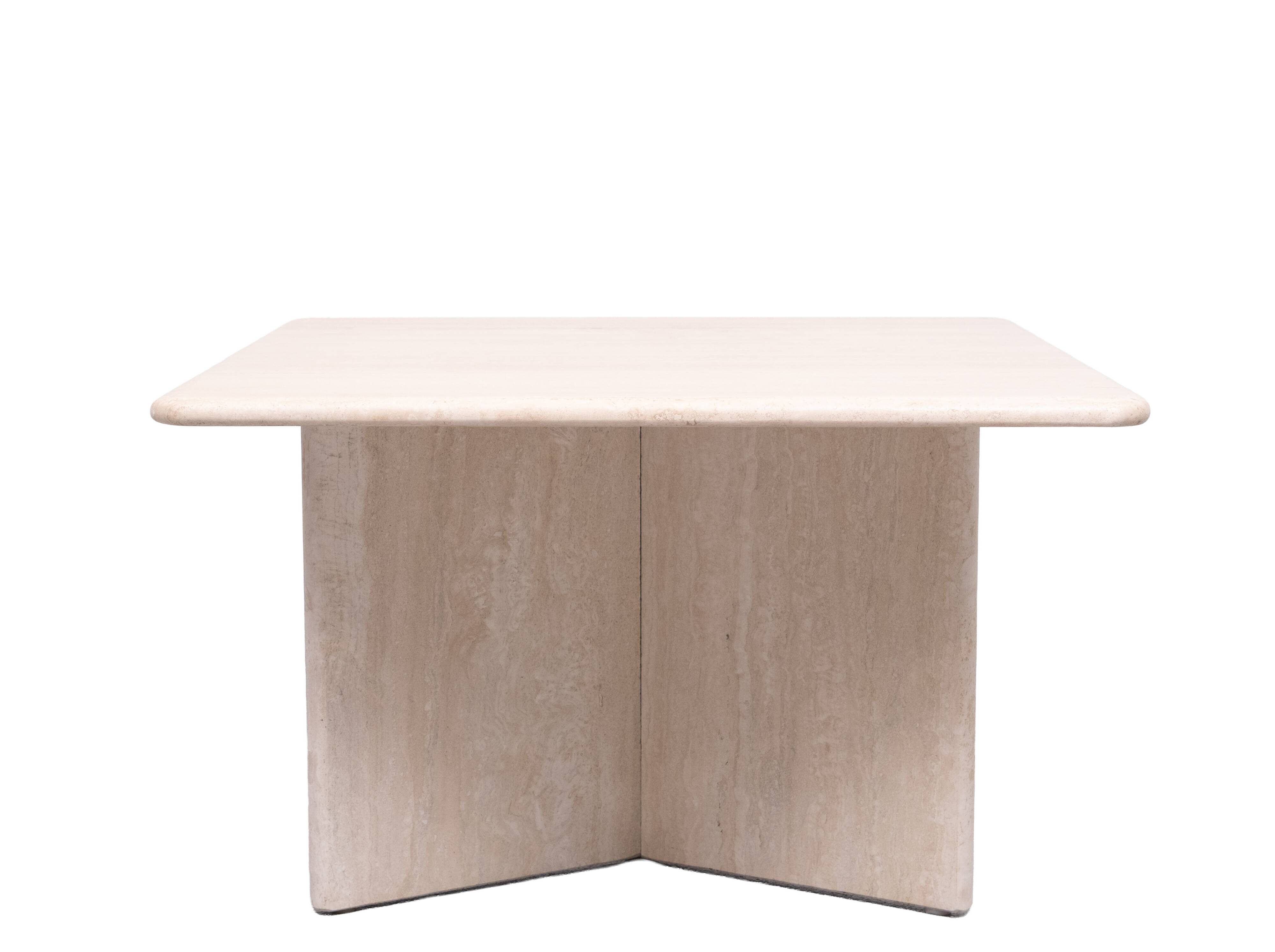 small Travertine Coffee table Italy 1970s