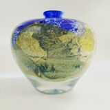 Murano glass vase with gold leaf inclusion, 12 cm, Italy