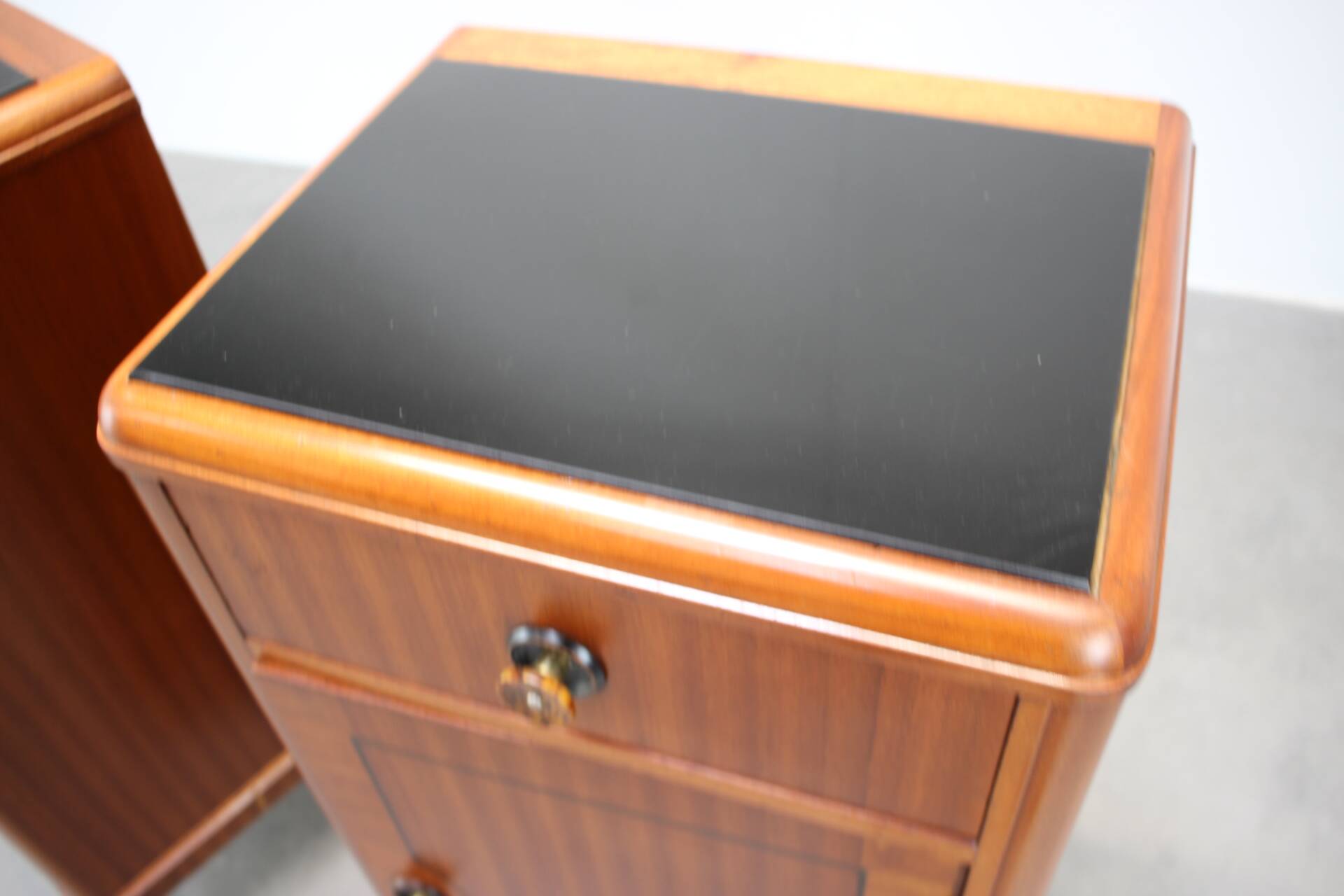 Art Deco Pair of Bedside Tables, 1930s, Czechoslovakia