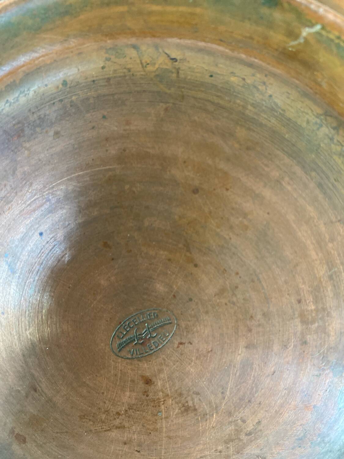 Copper pot - cache pot - Delalande Villedieu vase