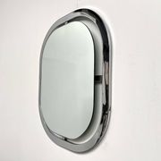 Bauhaus mirror in chrome-plated steel
