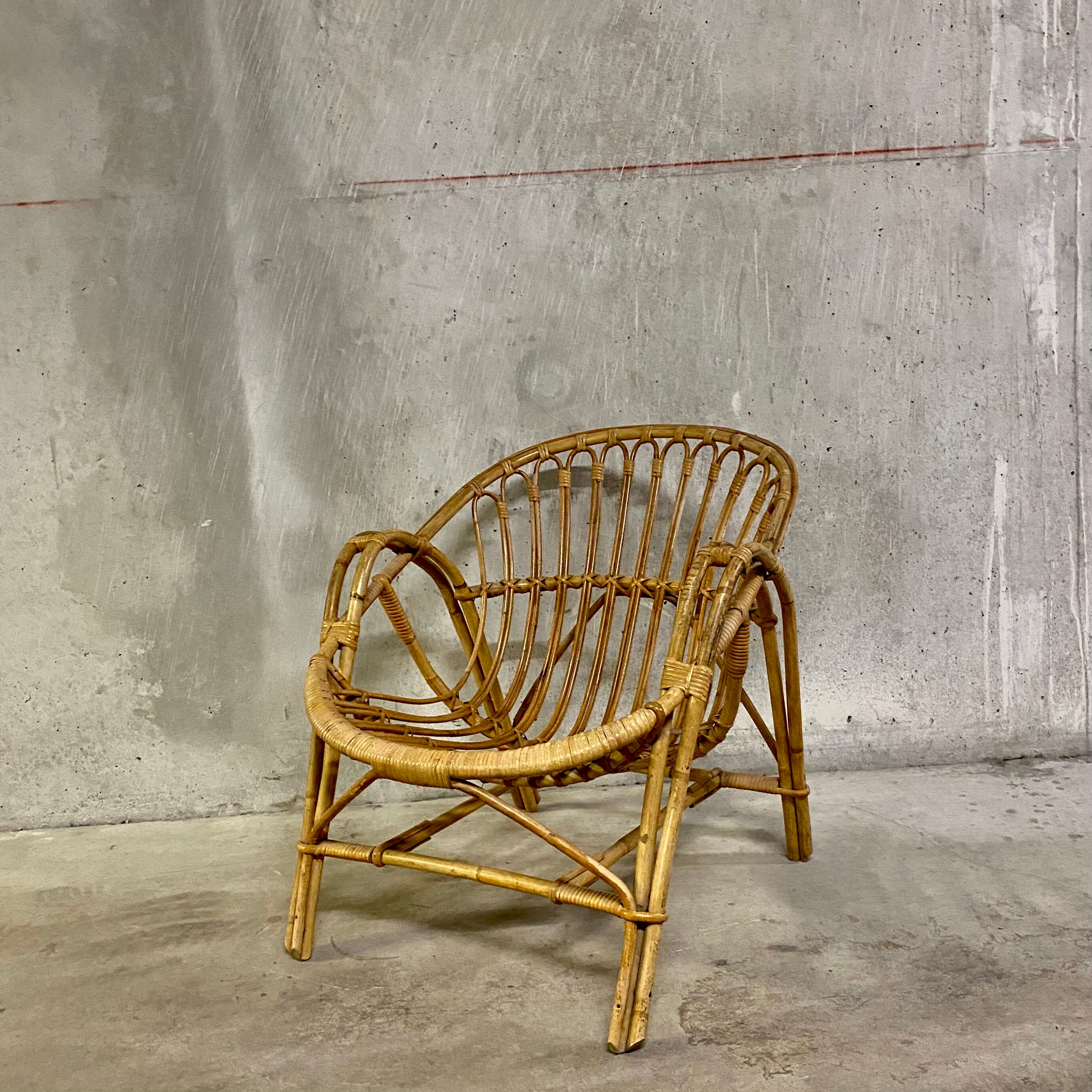 Rattan armchair