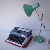 Vintage cyrillic typewriter russian alphabet
