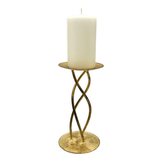 Spiral candleholder, gold color