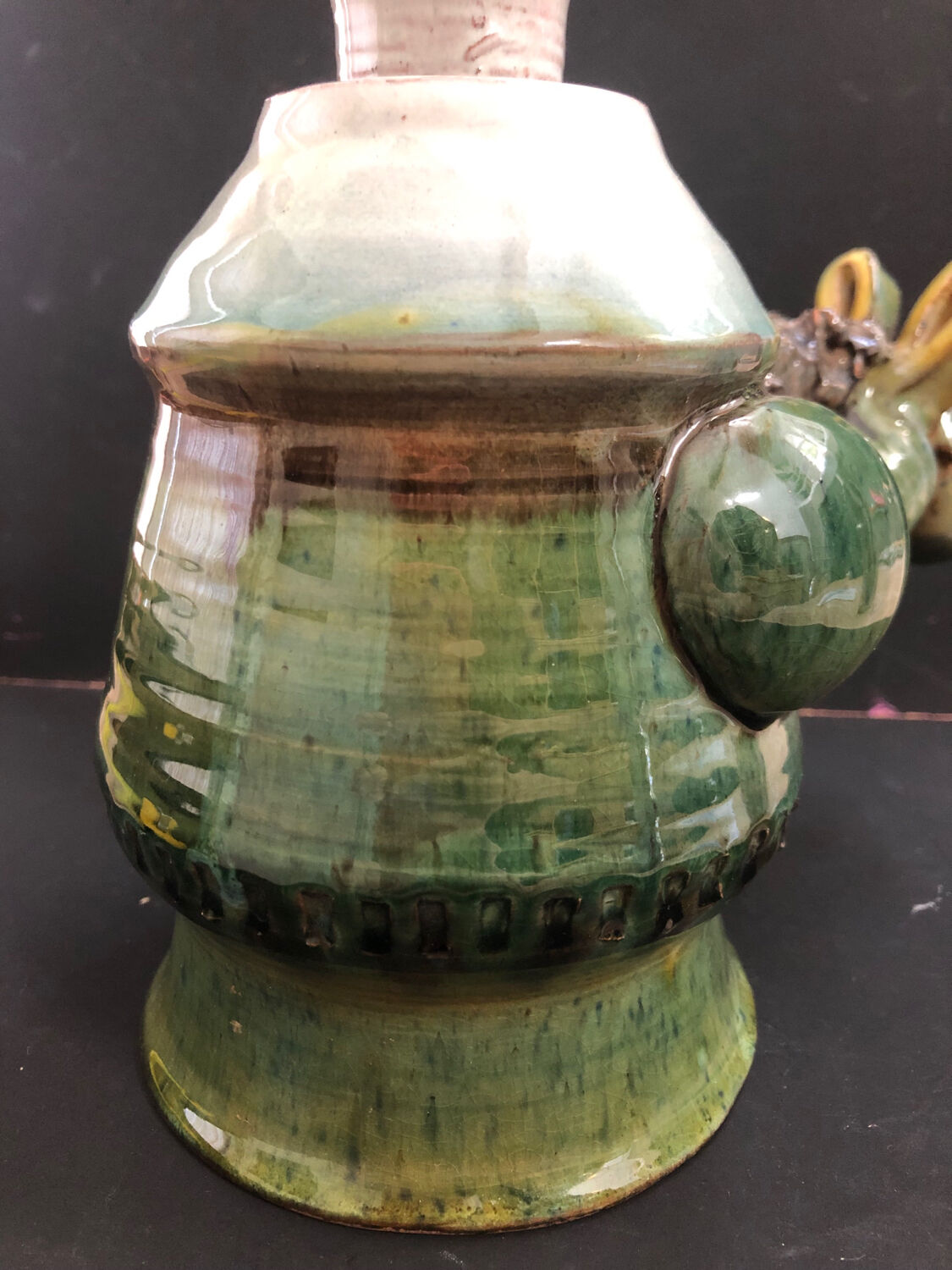 Ceramic shaped piece by Mária Sövegjártó