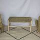 Moroccan Lemon Wood Bench - Woven Bench