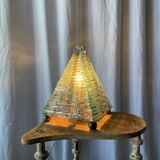 Brutalist glass lamp from the 1970s.