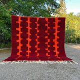 Moroccan Berber Beni Ourain Custom Red Rug 250/150cm
