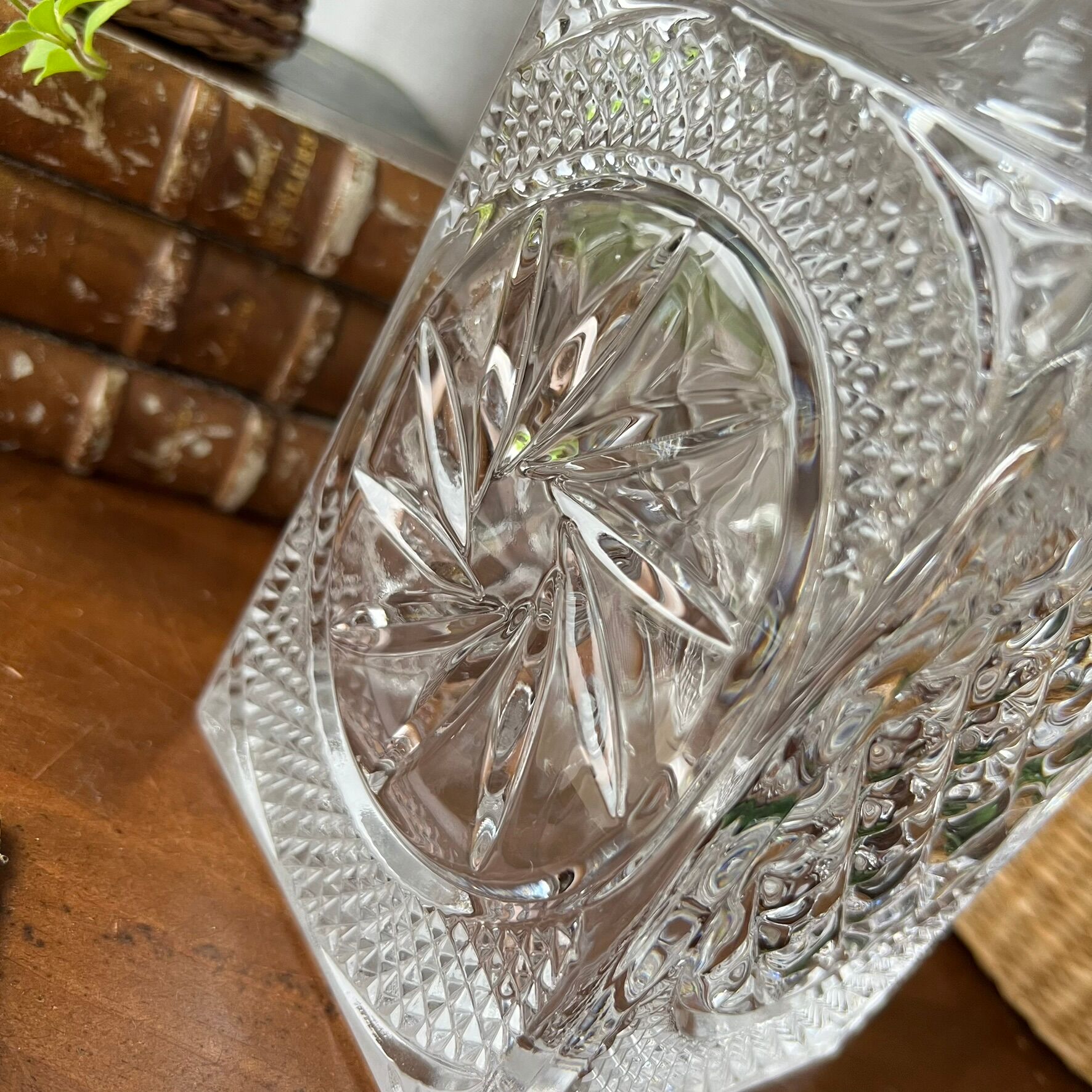 Antique cut crystal carafe