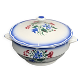 Soup tureen, Elorn model, Digoin and Sarreguemines, France, carnation motifs