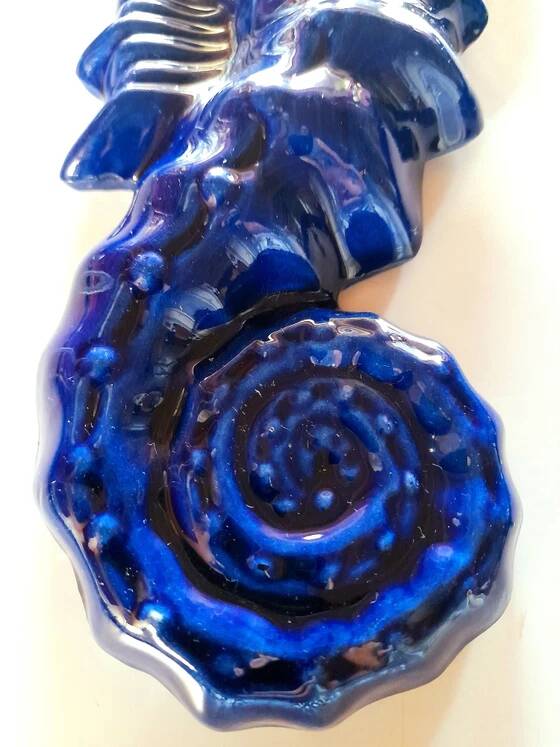 Pair of ceramic seahorses