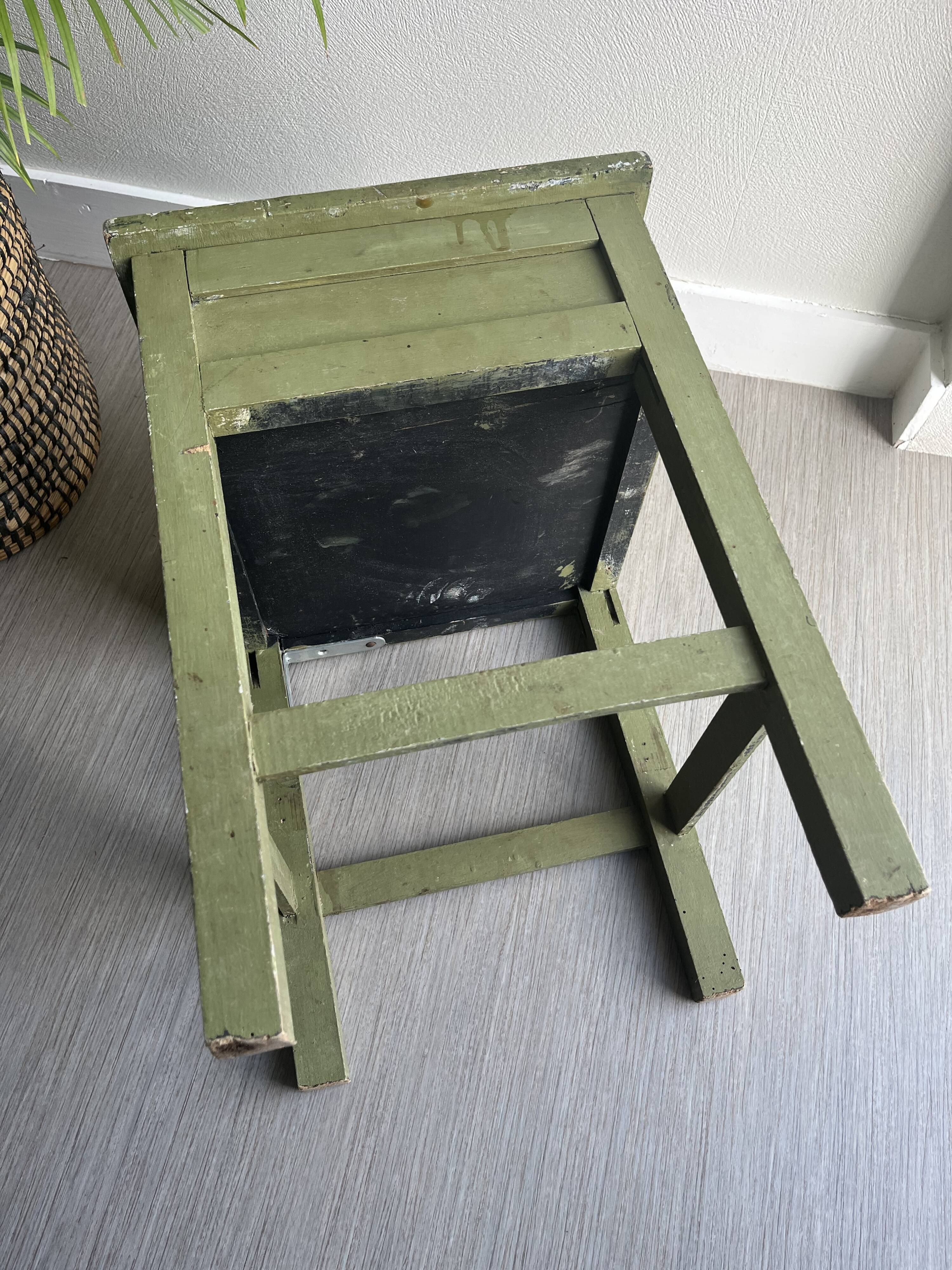 Wooden workshop stool