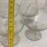 Set of 4 old cognac glasses