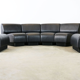 Black snakeskin modular sofa by Don Chadwick for Herman Miller 1970s